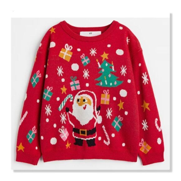 🎄 H&M 🎄Festive Santa Knit Pullover Sweater - [Size XL] - Picture 1 of 11